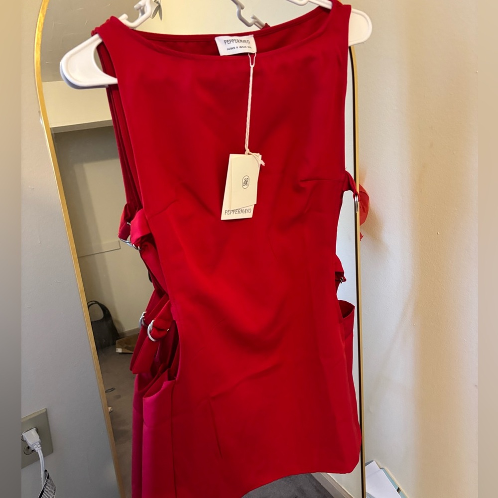 Peppermayo red buckle dress size 6